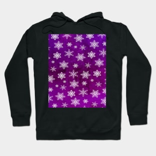 Christmas Glitter snowflakes In Purple Hoodie